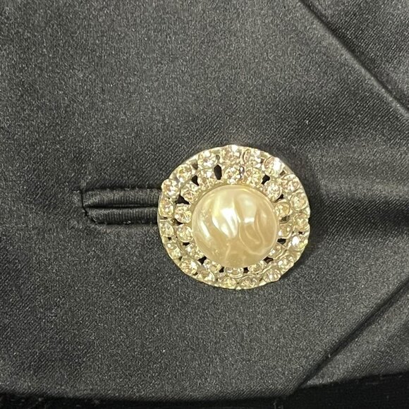 1960s Vintage Nat Kaplan Black Velvet Cocktail A-Line Dress Size 2 XS - Picture 2 of 6